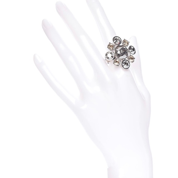 100% Authentic Crystal Chanel Ring SZ 6.5 - Picture 1 of 7